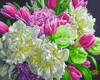 Flower Paint By Numbers Kits UK GX24949