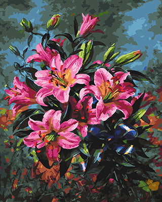 Flower Paint By Numbers Kits UK GX25024