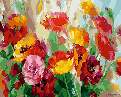 Flower Paint By Numbers Kits UK GX25026