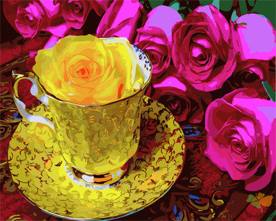 Flower Paint By Numbers Kits UK GX25129