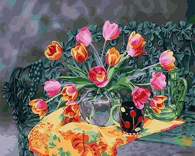 Flower Paint By Numbers Kits UK GX25163