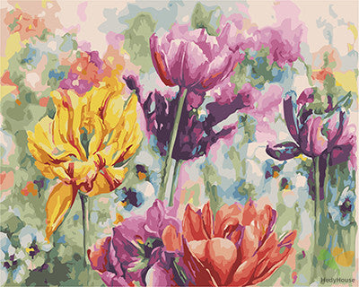 Flower Paint By Numbers Kits UK GX25170