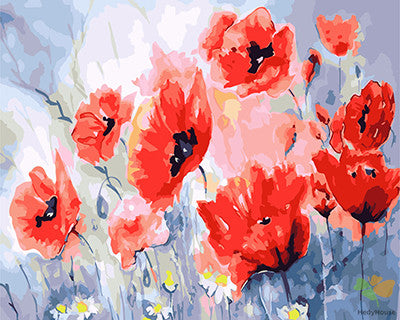 Flower Paint By Numbers Kits UK GX25199