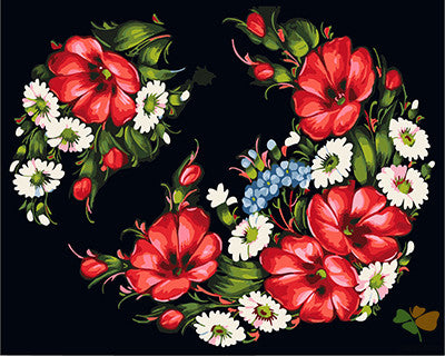 Flower Paint By Numbers Kits UK GX25225