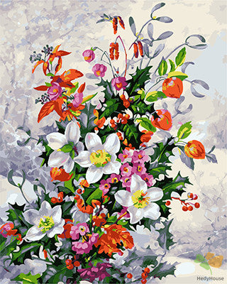 Flower Paint By Numbers Kits UK GX25238
