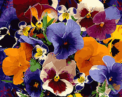 Flower Paint By Numbers Kits UK GX25254