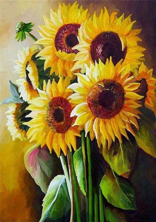 Flower Paint By Numbers Kits UK For Adult GX2543