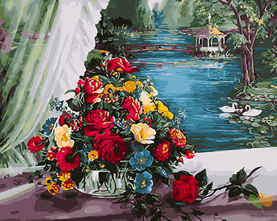 Flower Paint By Numbers Kits UK GX25568