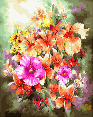 Flower Paint By Numbers Kits UK GX25581