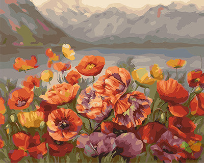 Flower Paint By Numbers Kits UK GX25586