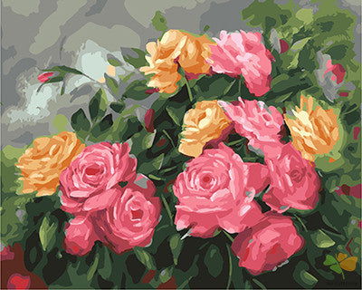 Flower Paint By Numbers Kits UK GX25590