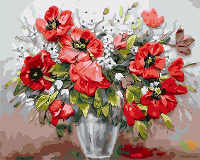 Flower Paint By Numbers Kits UK GX25740