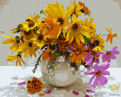 Flower Paint By Numbers Kits UK GX25804