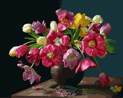 Flower Paint By Numbers Kits UK GX25929