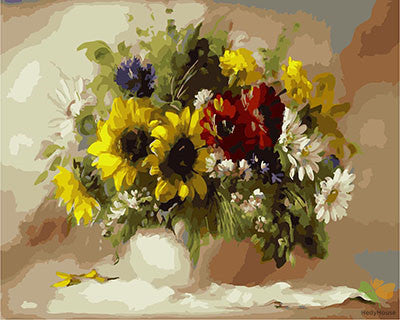 Flower Paint By Numbers Kits UK GX25954