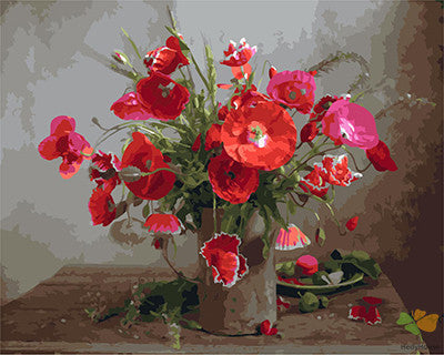 Flower Paint By Numbers Kits UK GX25974