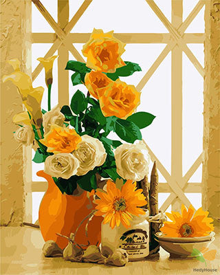 Flower Paint By Numbers Kits UK GX26012