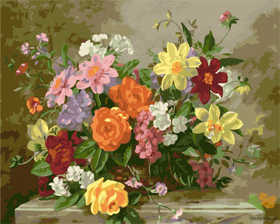 Flower Paint By Numbers Kits UK GX26039