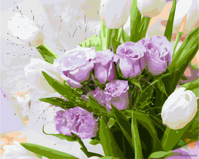 Flower Paint By Numbers Kits UK GX26044