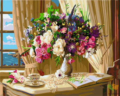 Flower Paint By Numbers Kits UK GX26046