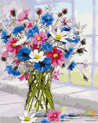 Flower Paint By Numbers Kits UK GX26059