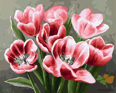 Flower Paint By Numbers Kits UK GX26071