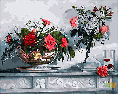 Flower Paint By Numbers Kits UK GX26078