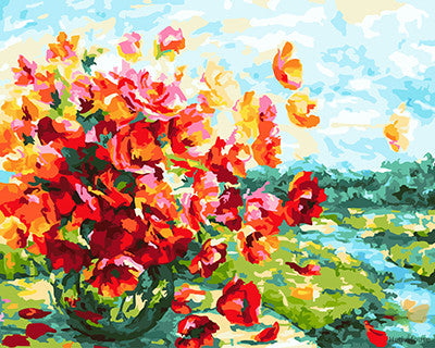 Flower Paint By Numbers Kits UK GX26138