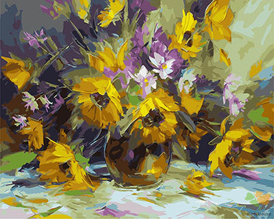 Flower Paint By Numbers Kits UK GX26167