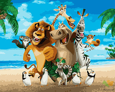 Cartoon Paint By Numbers Kits UK GX26274