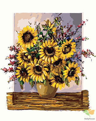 Flower Paint By Numbers Kits UK GX26291