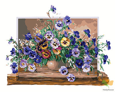 Flower Paint By Numbers Kits UK GX26302