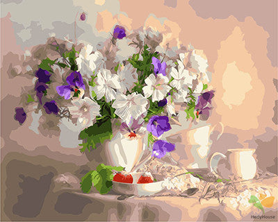 Flower Paint By Numbers Kits UK GX26312