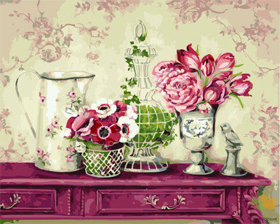 Flower Paint By Numbers Kits UK GX26349