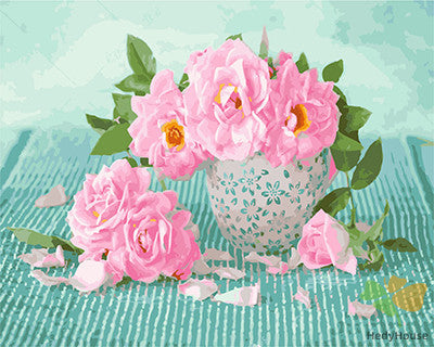 Flower Paint By Numbers Kits UK GX26613