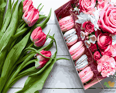 Flower Paint By Numbers Kits UK GX26619