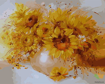 Flower Paint By Numbers Kits UK GX26667