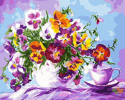 Flower Paint By Numbers Kits UK GX26734