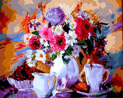 Flower Paint By Numbers Kits UK GX26753