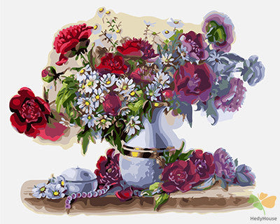 Flower Paint By Numbers Kits UK GX26764