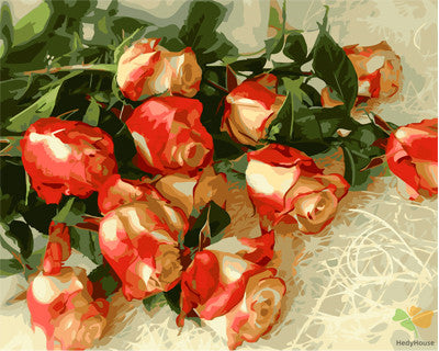 Flower Paint By Numbers Kits UK GX27204