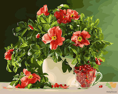 Flower Paint By Numbers Kits UK GX27319