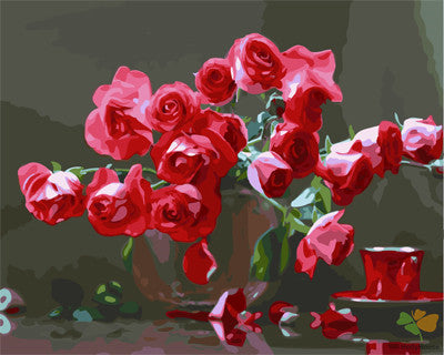 Flower Paint By Numbers Kits UK GX27418