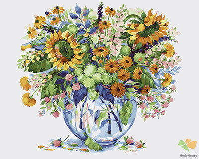 Flower Paint By Numbers Kits UK GX27681