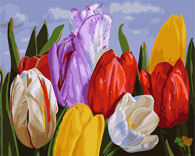 Flower Paint By Numbers Kits UK GX27751