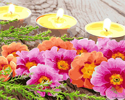 Flower Paint By Numbers Kits UK GX27847