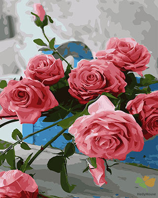 Flower Paint By Numbers Kits UK GX27929