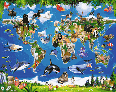 Cartoon Paint By Numbers Kits UK GX28012