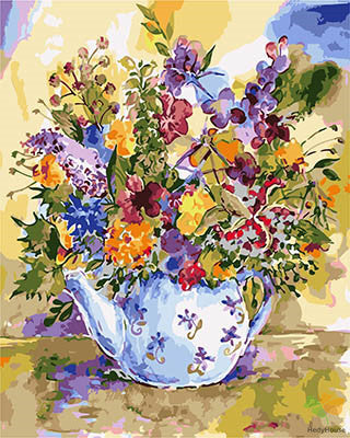 Flower Paint By Numbers Kits UK GX28411