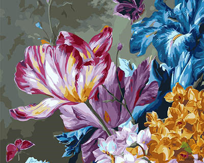 Flower Paint By Numbers Kits UK GX28434